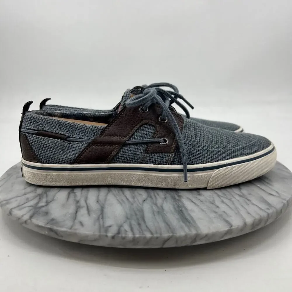Tommy Bahama Mens 9.5 Boat Shoes Blue‎ Brown Sandrino Sneakers Lace Up TB7F10147